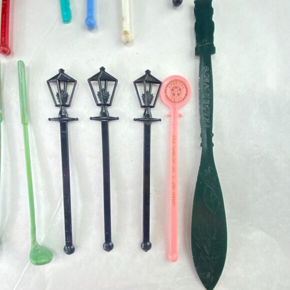 Vintage Swizzle Sticks Mixed Lot of 44 - Picture 8 of 10